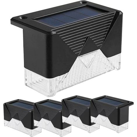 Lot de 4 veilleuses / lampes de jardin - avec cellules solaires (1/5)