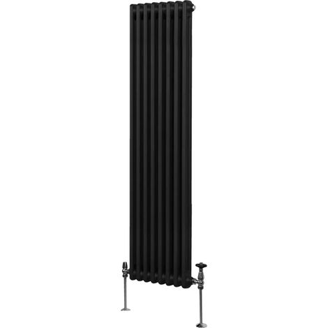 Traditional 2 Column Radiator - 1800 x 382mm - Black