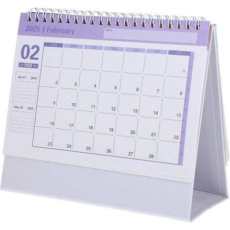 Calendrier de bureau décoratif, usage quotidien, calendrier mensuel, calendrier de bureau sur pied-19.00X16.50X8.00CM-Blue (1/3)
