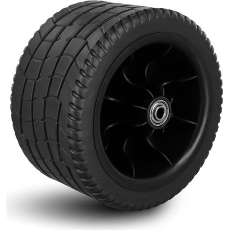 Roue de rechange en polyuréthane avec double roulement - Pièces de rechange pour chariot pliable - Roues de rechange pour chariots de jardin, 4 roues supportant une charge de 250 kg, distance centrale (1/5)