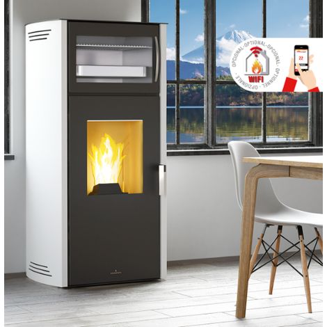 BRICOSOL ESTUFA DE PELLET CON HORNO BRONPI MODELO NOA HORNO COLOR MARFIL (1/5)