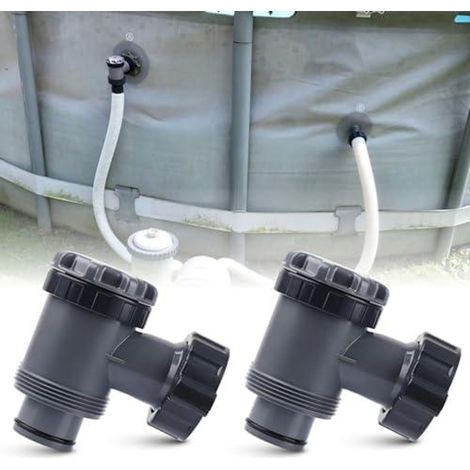Ersatz-Kolbenventil, 2er-Pack, 38 mm Absperrventil für Aufstellpools, passend für 1 1/2"-Schläuche, kompatibel mit Standard-Poolfilterpumpen (1/5)