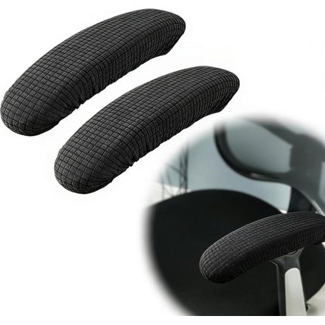 Lot De 2 Housses D'accoudoir Pour Chaise De Bureau, Housse De Chaise De Bureau Extensible En Polyester, Soulage Les Coudes, Soulage L'inconfort, Lavable Couverture Pour Pivotante Accoudoirs Chaise (1/5)