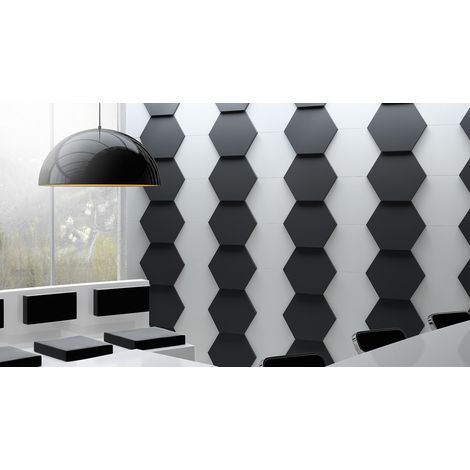 Carrelage mural faience effet graphique HEXA LISO 24,7x21,5cm - Hexagone 24,7x21,5 cm Blanc - Mat - boîte de 0.76 m2 - Gioia Materia (1/3)