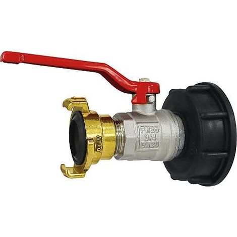 Adaptateur I’BC avec robinet à boisseau sphérique et crabot, 3/4", S 60 x 6