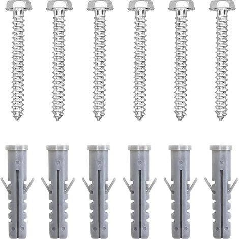 ELIVED EV034 TV Wall Mount Screws and Dowels Kit for Concrete Wall and Wood Beams, with M6x60mm Hex Screws and Dowels, TV Bracket Accessories (1/5)