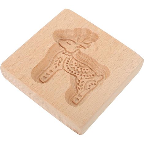 Petit emporte-pièce en bois en forme de cerf (1/4)