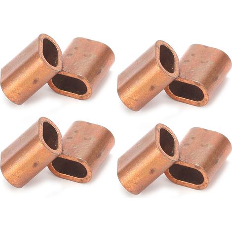 20 Pièces Manchons de Câble en Acier Inoxydable M3 avec Boucles Ovales pour Serrage et Raccords