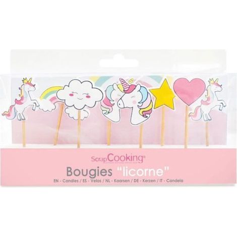 Bougie Licorne x8 - ScrapCooking
