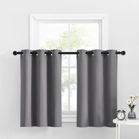 Rideaux occultants à œillets isolants thermiques pour sous-sol/armoire/salle de bain (52''63'')