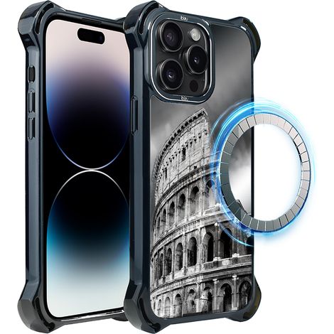 Hülle für iPhone 14 Pro Max ibizu DropGuard Ultra mit MagSafe, Noir City, Colosseum (1/5)