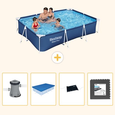 Bestway Bestway Steel Pro Rectangulaire - 300x201x66 cm - 5-pièces S195 (1/5)