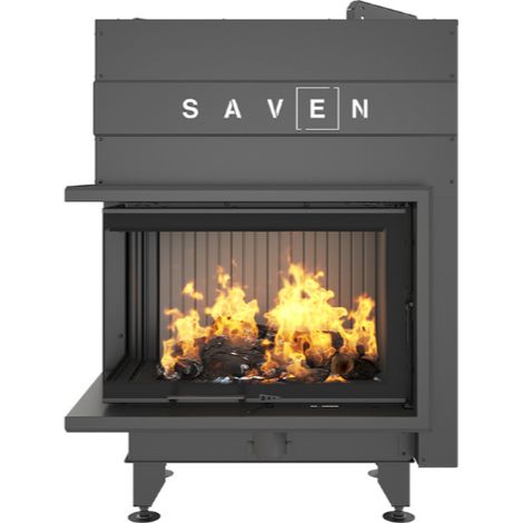 Insert de cheminée SAVEN Energy Up 75x50x47L Noir (15,1 kW) ECO (1/4)