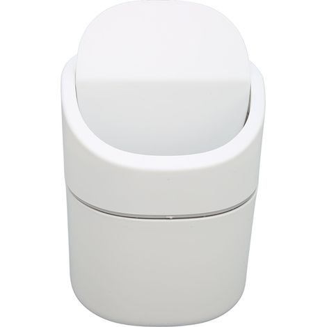 Poubelle de bureau 2L avec couvercle à bouton - Réduit les odeurs et collecte les déchets (1/5)