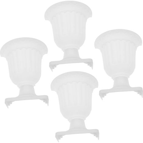 Jardinière murale suspendue en forme de demi urne, 4 pots fleurs style colonne romaine vintage (1/5)