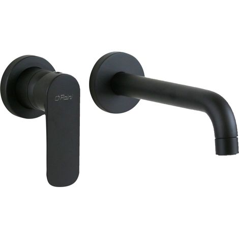 Miscelatore lavabo a parete con bocca 20 cm in colore nero opaco Paini Nove 09YO208TC Nero opaco (1/2)