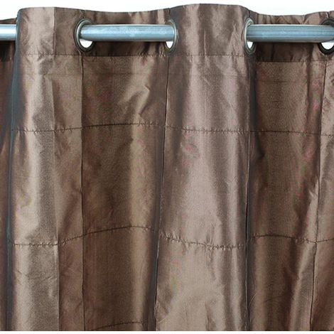 WILLIAM - Rideau en taffetas moka 150x250 (1/3)