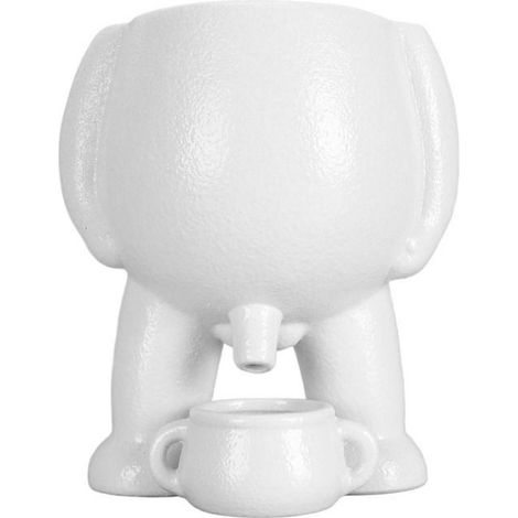 Pot De Fleurs - Céramique - Simulation Urination - Pour Plantes Succulentes Et Fleurs - 12,5 X 11 X 8,5 Cm - Noir - 1 Pièce (1/5)
