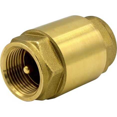 Vanne anti-retour 3/4" - 1 unité - Laiton et Inox - Pression PN25 - Plomberie chauffage - Filetage femelle (1/5)