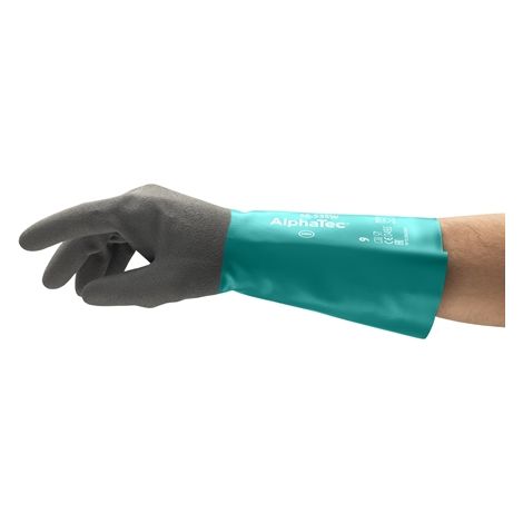 Gants de manutention Ansell AlphaTec 58-535W taille 10, Résistant aux produits chimiques, Imperméable, 1 Paire, Vert ( Prix pour 1 paire )