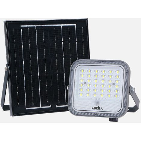 Proyector solar ferrol 50w 6500k gris 890lm ip65 cable 2m c/mando (14x15x4)(21x20x1,7)cm