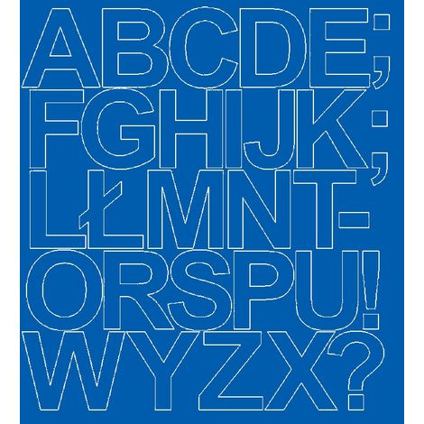 Lettere adesive autoadesive 10 cm, blu opaco