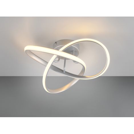 LED Decken- und Wandleuchte MEO Metall Silber, Ø 40cm