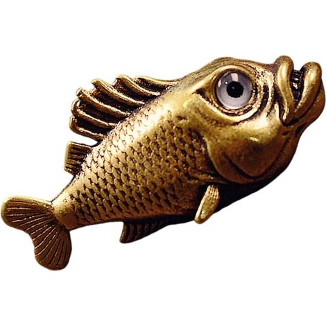 Figurine de créature marine antique - Sculpture de poisson en cuivre rétro pour chambre à coucher, salon, étagère, décoration de la maison - Ornement marin en cuivre (1/5)