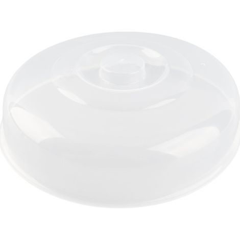 Tapa transparente para microondas fabricada en polipropileno (PP) con asa ergonómica para una óptima protección de los alimentos y una higiene impecable. Tamaño grande: 20 cm.