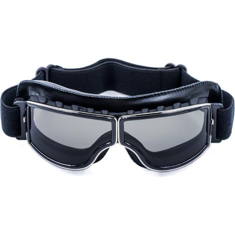 Vintage Pilot Motorradbrille, Leder-Fahrbrille, Scoo