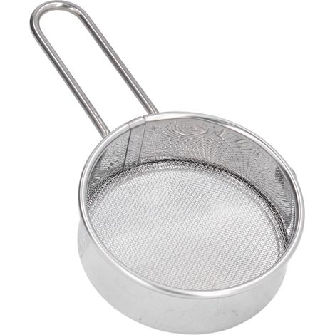 Tamis à farine rond miniature en acier inoxydable 304, maille fine 40, petit tamis professionnel pour pâtisseries et boulangeries à domicile. Un tamis à farine miniature inclus. (1/5)