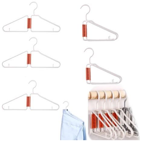 CCYKXA  (5pcs) Folding Hangers in Half, Portable Shirt Hangers, Suit Hangers – Folding Hanger, Lightweight Hanging Organizer, Space-Saving Hangers, Travel Folding Hangers