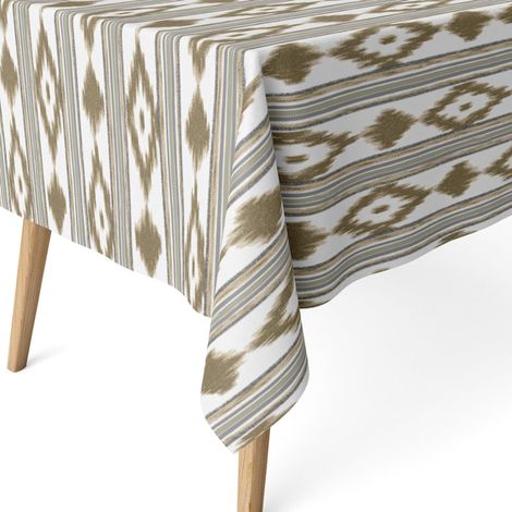 Nappe Anti-Taches enduite Coton carrée 140x140 cm Islas Brun (1/5)