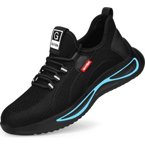 Herren-Sicherheitsschuh, Damen-Arbeitsschuh, Sicherheits-Turnschuhe, leicht, atmungsaktiv, Stahlkappenschutz (40EU) (1/5)