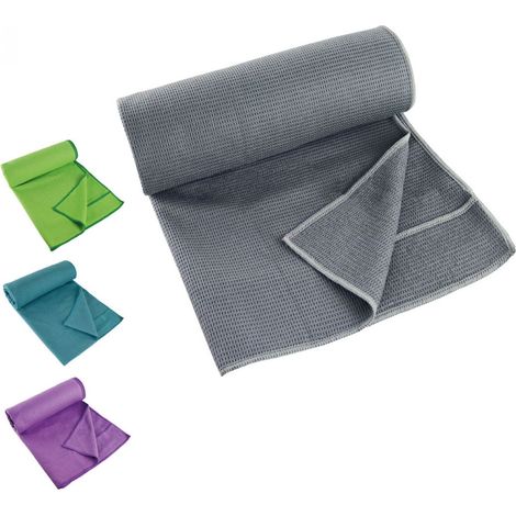 Serviette de yoga 63 x 180 cm antidérapante - Gris - Vivezen