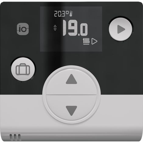 Thermor – Thermostat d'ambiance connecté AÉROLIA – Pilotage à distance via application – Compatible avec pompes à chaleur – Modes chauffage/rafraîchissement