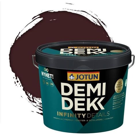 Peinture Bois - DEMIDEKK INFINITY DETAILS - Lasure Opaque Satinée - RAL 3007 - Rouge Noir - 3L (1/2)