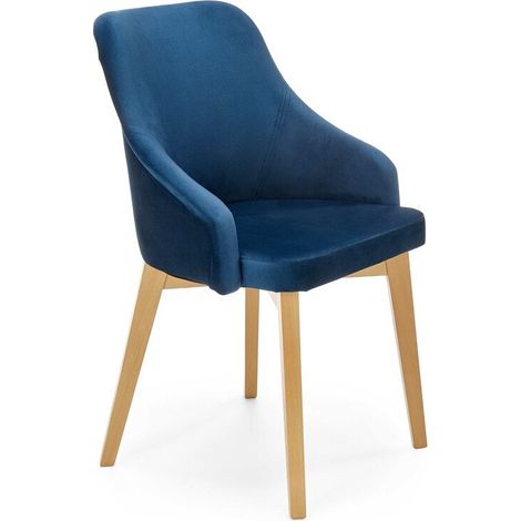 Silla Houston 709, Azul oscuro, 86x57x56cm, Tapiz, De madera (1/5)
