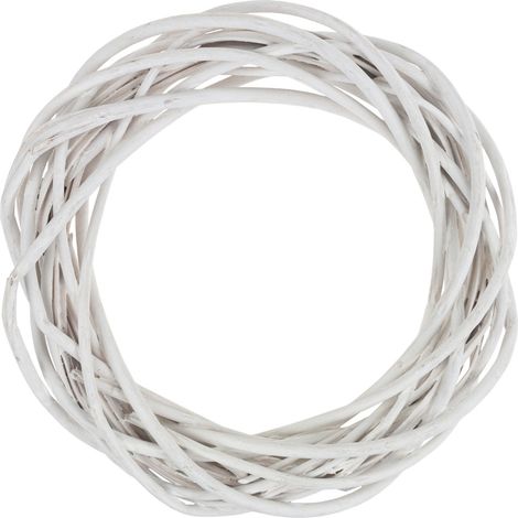TG36607-1 Weidenkranz, weißes Rattan, 20 cm, Kranzrohling (1/3)