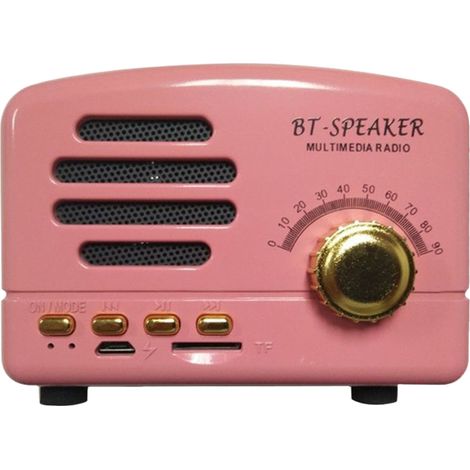 Altavoz Bluetooth Portátil - Altavoz Estéreo Inalámbrico Retro - Para Exterior, Viaje y Hogar - 1 Unidad (1/5)