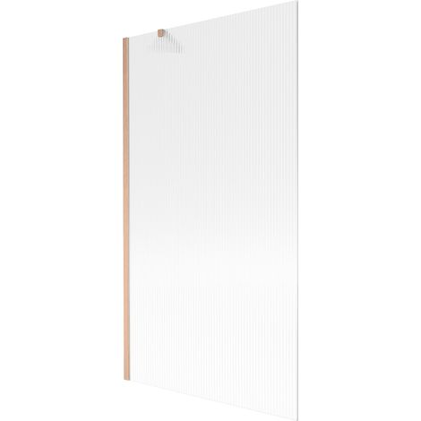 Mexen Next paroi de baignoire 1 volet 100 x 150 cm, rayures, cuivre brossé - 895-100-000-00-09-65 (1/5)