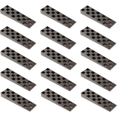 - Lot de 50 cales de montage en plastique - 150 x 44 x 20 mm - Pour fenêtres, portes, chambranle, cadres de fenêtres - Noir- (1/5)