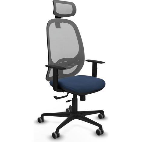 Silla de oficina piqueras y crespo Cilanco cuero sintético azul marino (1/2)