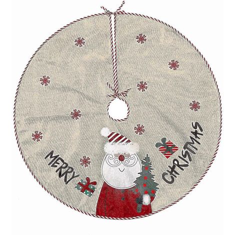 Jupe de sapin de Noël 100 cm, housse pour pied de sapin, décoration de sapin, tapis de sapin, jupe de sapin Père Noël (1/2)