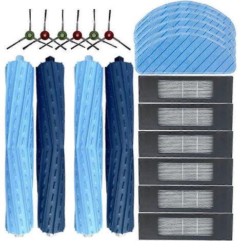 22-teiliges Set für Ecovacs DEEBOT T9 AIVI / T9 AIVI+ Saugroboter: Ersatzteile für Hauptbürste, Filter und Reinigungstuch.
