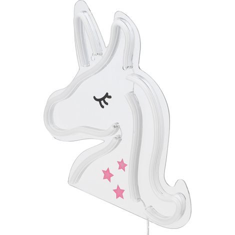 Lampe néon LED alimentée par USB, décoration murale innovante, enseigne lumineuse pour chambre, rose et blanche (1/5)