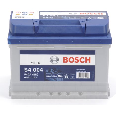 Bosch – Batterie de démarrage voiture 12V 60Ah 540A – Technologie classique CA/CA – Polarité + à droite – Non compatible Start-Stop (1/5)