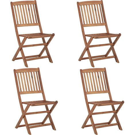 Maison Exclusive - Sillas plegables (4 unidades) con cojines, de (1/5)