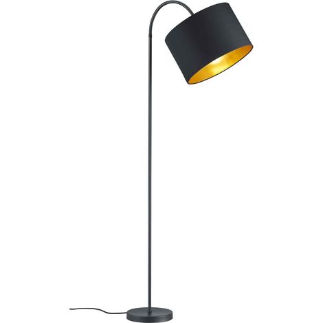 Lampada Piantana Flessibile Orientabile Tessuto Nero Oro Hostel GD Trio (1/4)