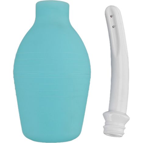 Lavement vert en silicone 300 ml grande capacité tête courbée douce nettoyant anal hygiène intime (1/5)